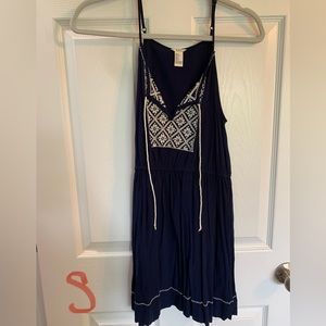 Blue spaghetti strap dress